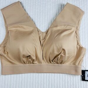 TOMMIE COPPER SHOULDER SUPPORT BRA NUDE SZ XL Pull Over Padded NWT Sport Active